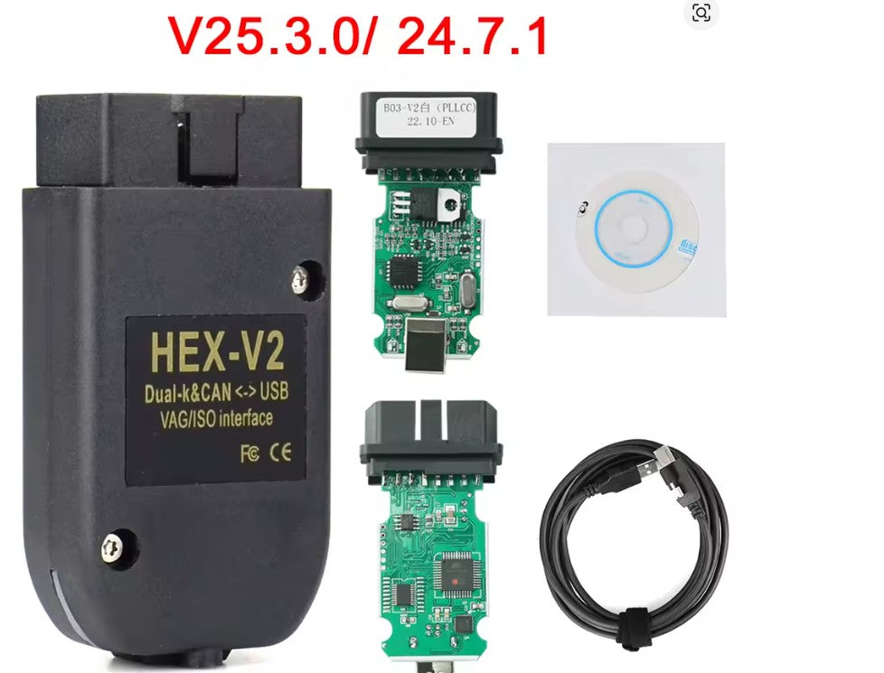VCDS 25 HEX‑V2 Diagnostic Cable – VW/Audi/Skoda/Seat Compatible